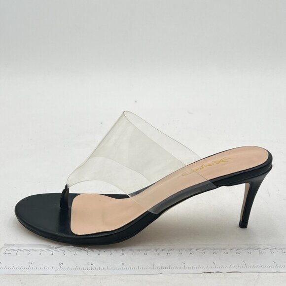 XYD Women Fashion Thong Mid Heel Sandals Casual Flip Flops Open Almond Toe Daily - Picture 4 of 7